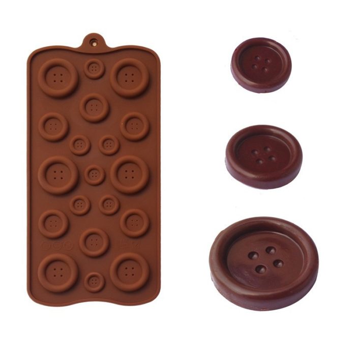 תבנית להכנת שוקולדים בצורת כפתורים