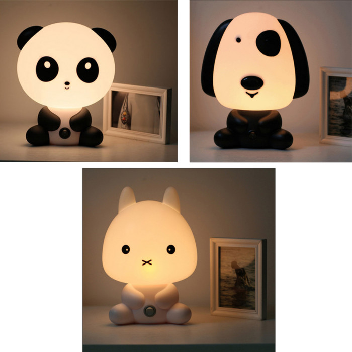 מנורת לילה לילדים בצורת חיות חמודות