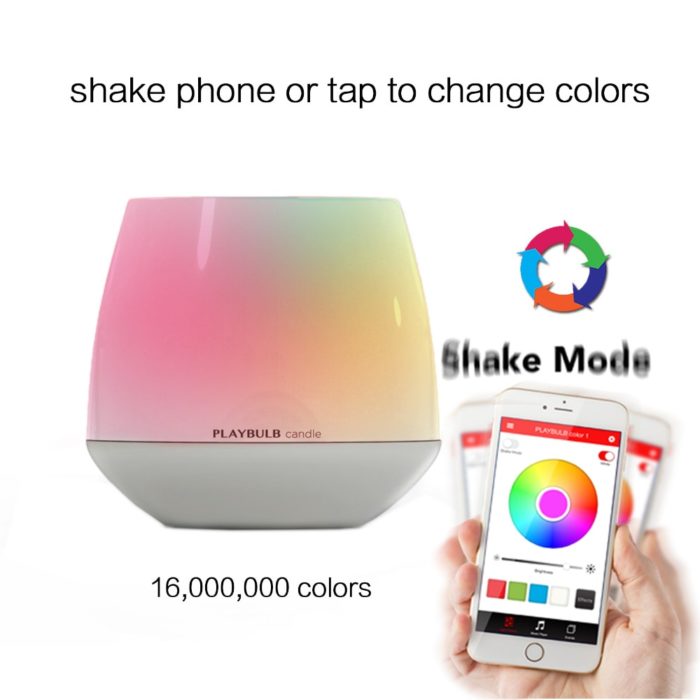 מנורת נר חשמלית עם מליוני צבעים המשתנים באמצעות אפליקציה