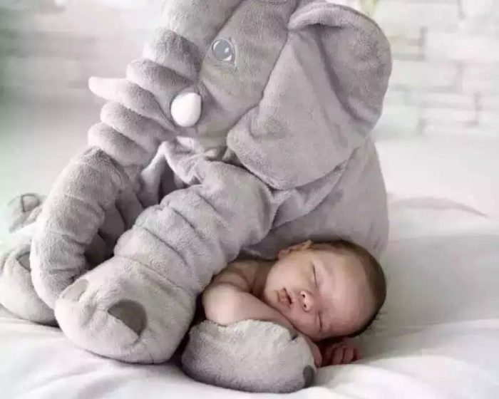 כרית צעצוע רכה בצורת פיל לילדים ותינוקות