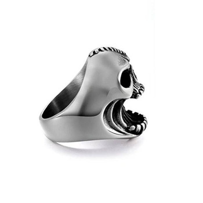 טבעת פותחן בירה בצורת גולגולת עם שיניים