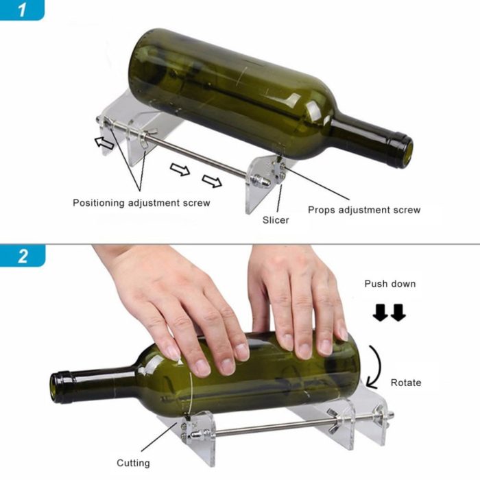 מכשיר לחיתוך בקבוקי זכוכית מעוצבים למגוון שימושים