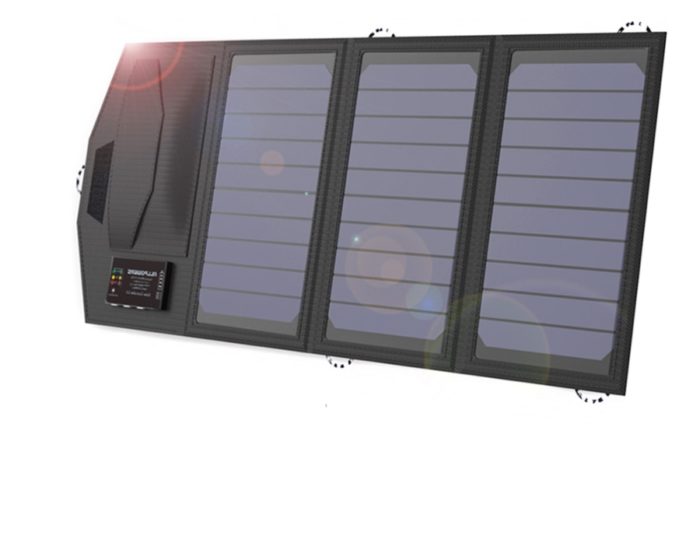 פאנל סולארי מתקפל נייד הנטען מהשמש עם יציאות USB להטענת מכשירים