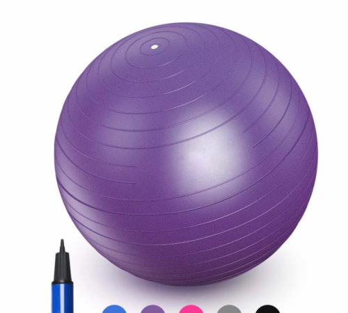 כדור פילאטיס במגוון צבעים וגדלים עם משאבת אוויר במתנה