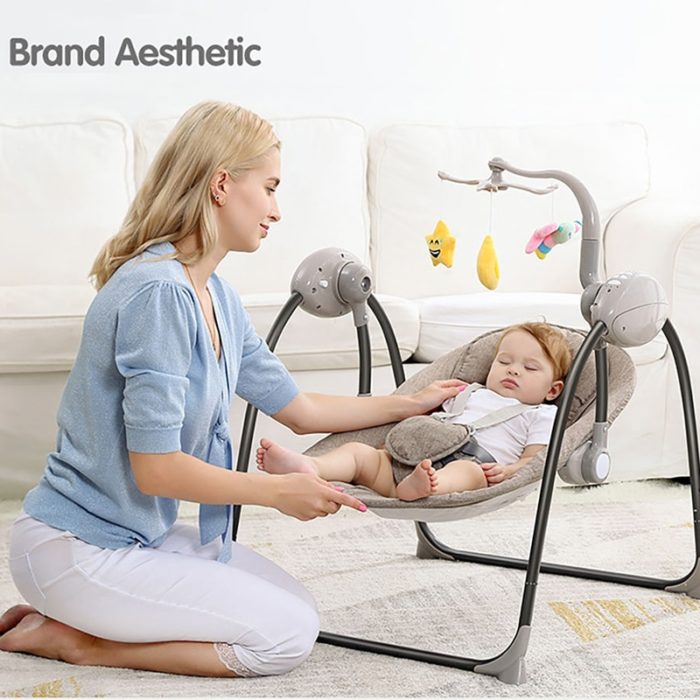 כיסא נדנדה חשמלי לתינוק עם שלט רחוק