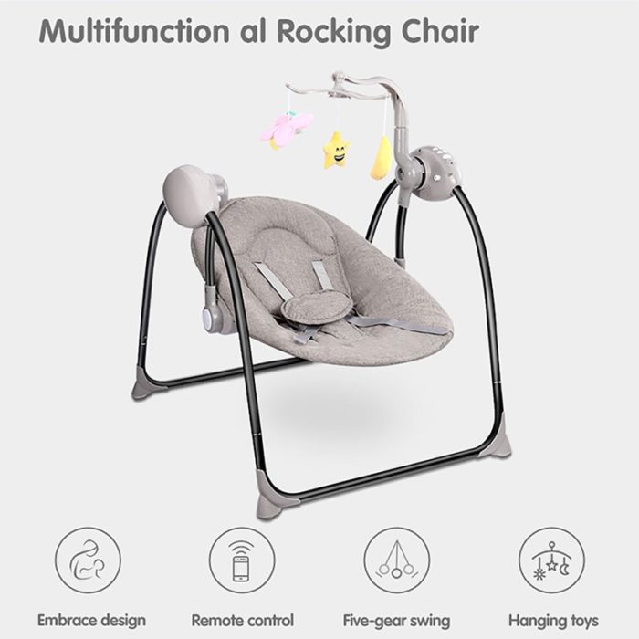 כיסא נדנדה חשמלי לתינוק עם שלט רחוק
