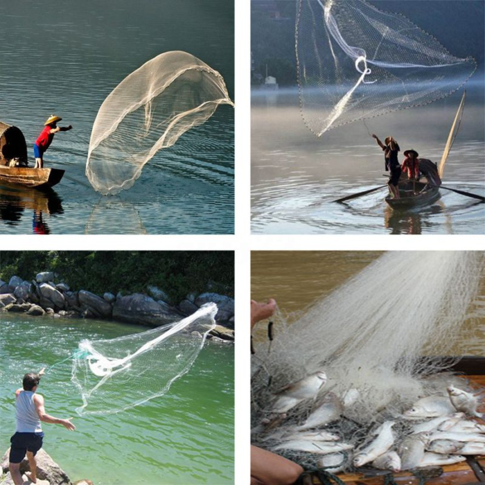 רשת דיג מקצועית לתפיסת עשרות דגים ללא מאמץ
