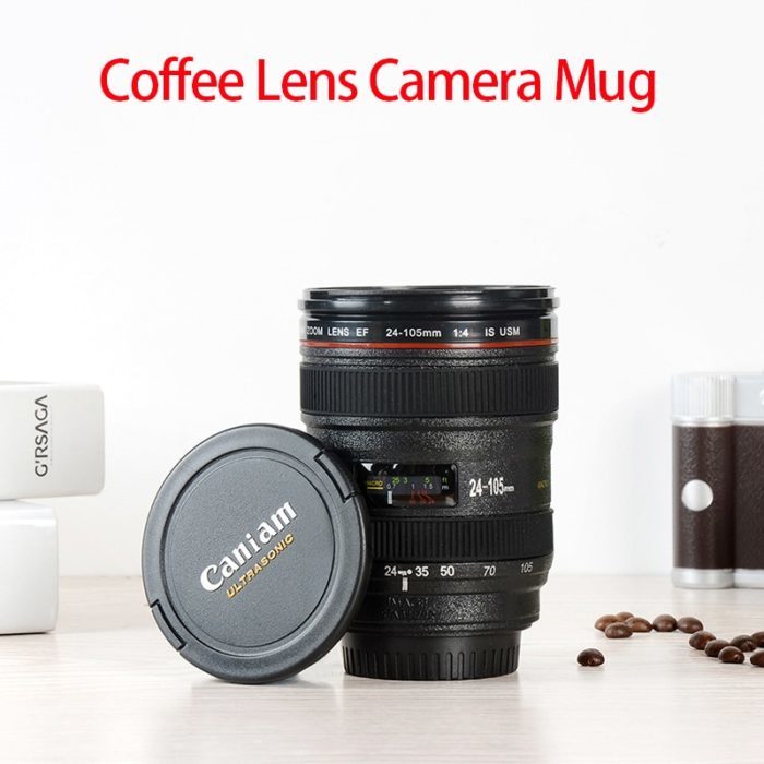 ספל קפה בצורת עדשת מצלמה