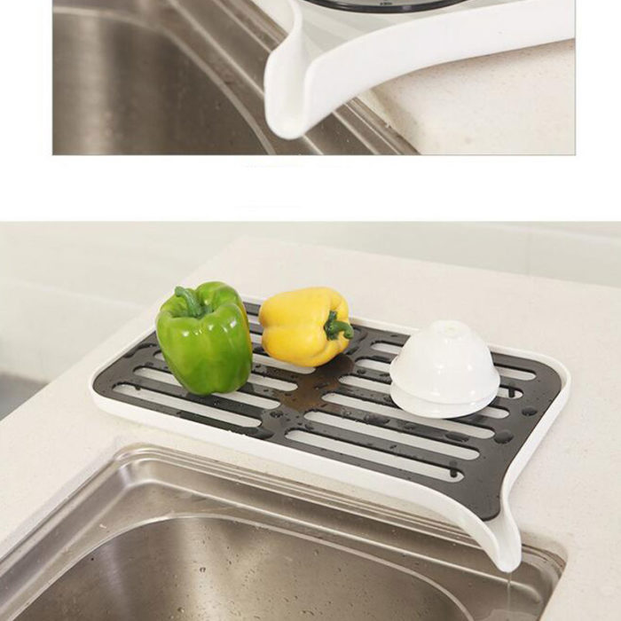 משטח לייבוש כלים רטובים עם משפך ניקוז
