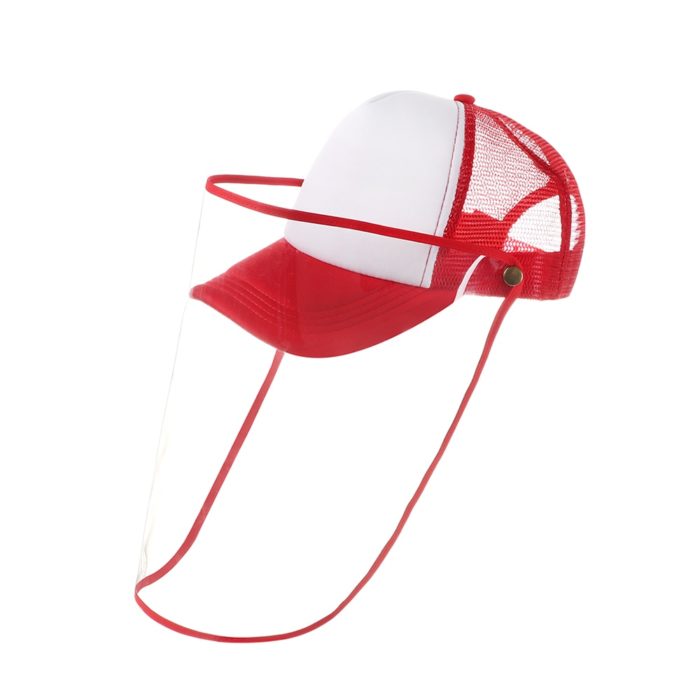 כובע עם מגן פנים מפלסטיק לתינוקות וילדים