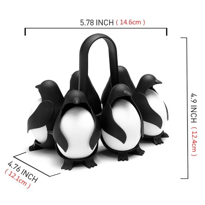 מחזיקי ביצים בזמן הבישול בצורת פינגווינים להכנסה והוצאה נוחה