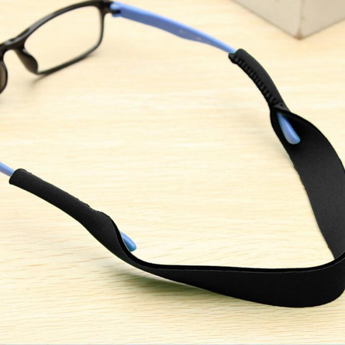 רצועת ספורט אלסטית למשקפיים להשארת המשקפיים על הראש בזמן פעילות