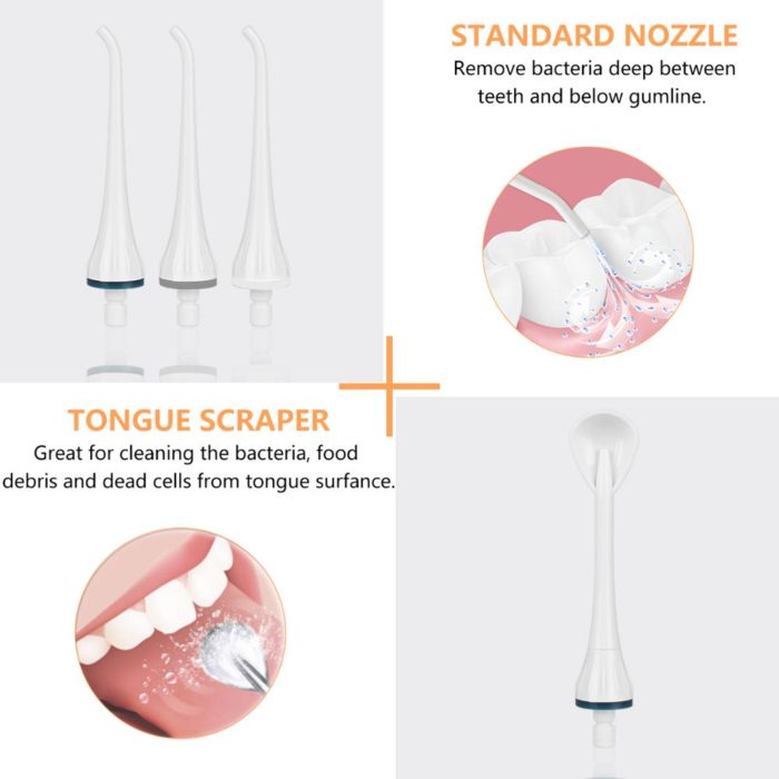 מכשיר נטען להשפרצת זרם לניקוי השיניים ב-3 רמות