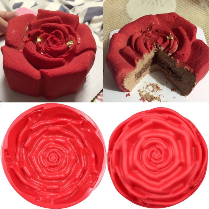 תבנית להכנת עוגה בצורת ורד