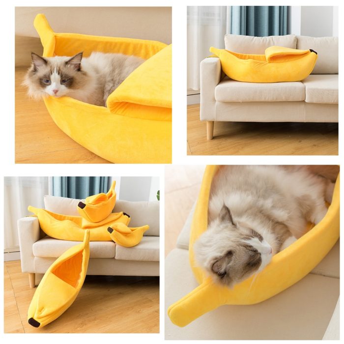 מיטת חיות מחמד בצורת בננה