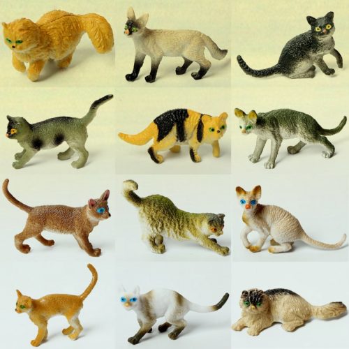 פסלוני חתול תלת־מימדיים (12 יח')