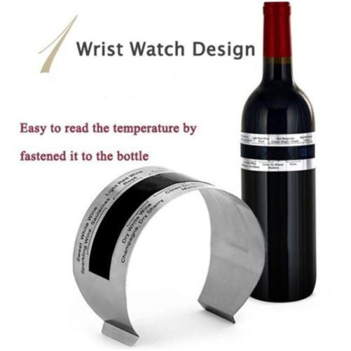 רצועה למדידת טמפרטורה של בקבוקי יין בקלות