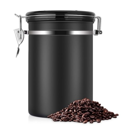 מיכל אטום לאחסון פולי קפה לשמירה על הטריות לאורך זמן