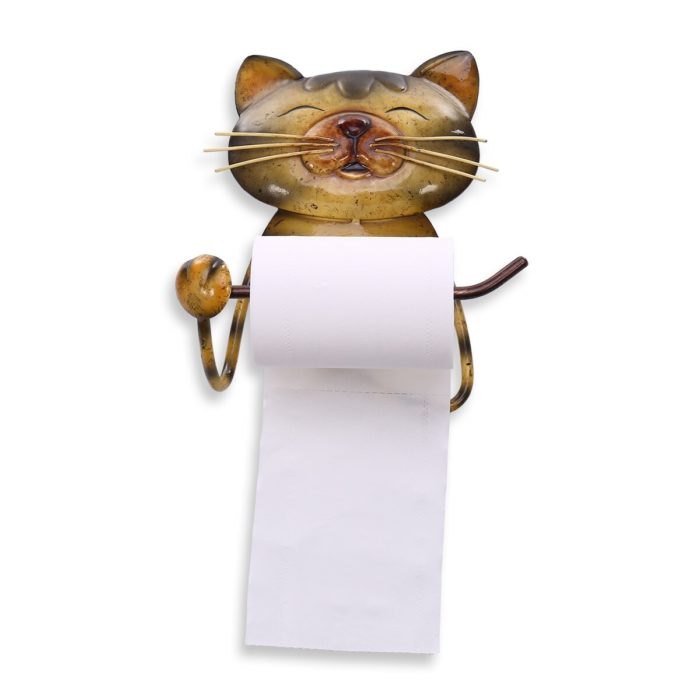 מתלה נייר טואלט לקיר בצורת חתול