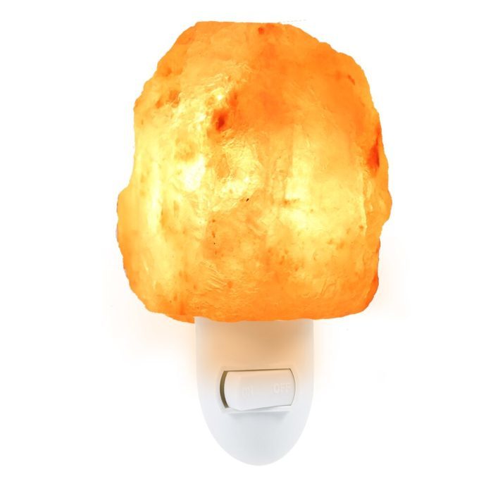 מנורת לילה בצורת גביש מלח דקורטיבי