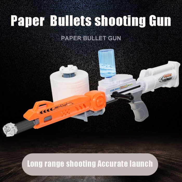 רובה יורה כדורי נייר טואלט רטובים