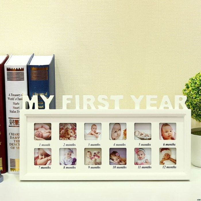 מסגרת 12 תמונות ל־12 חודשים של תינוק חדש