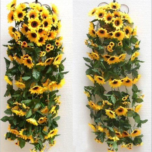 רצועת פרחי חמניה מלאכותיות לקישוט
