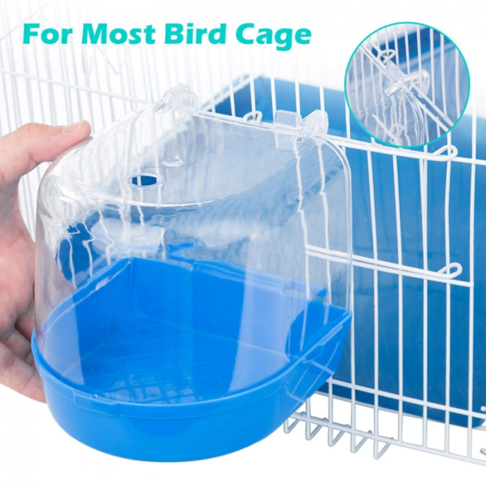 מקלחת לציפורים נתלית על הכלוב
