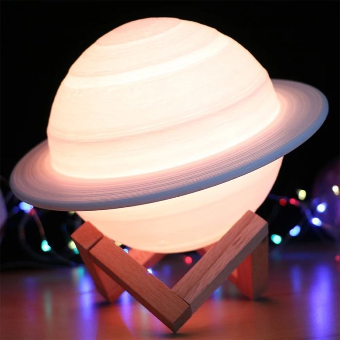 מנורת לילה נטענת בצורת כוכב שבתאי