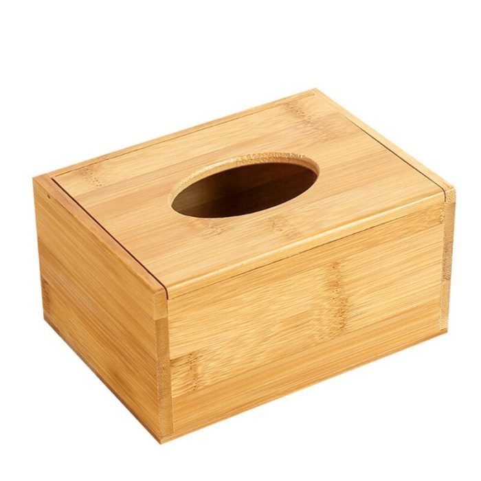 קופסת טישו מעץ במבוק