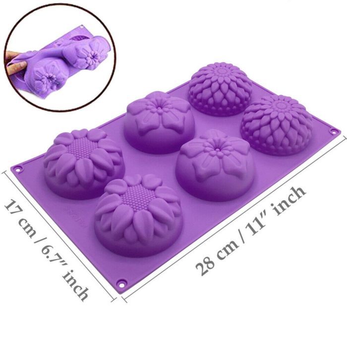 תבנית סיליקון להכנת סבון בצורת פרחים