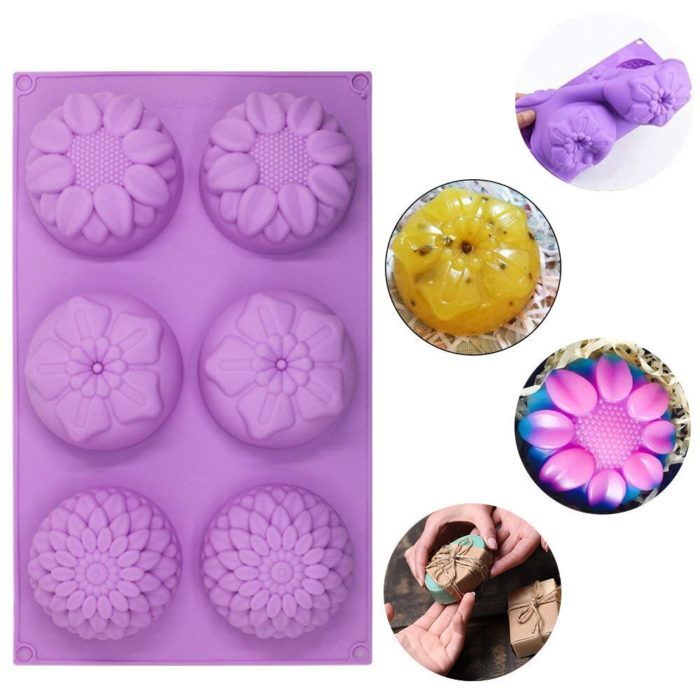 תבנית סיליקון להכנת סבון בצורת פרחים
