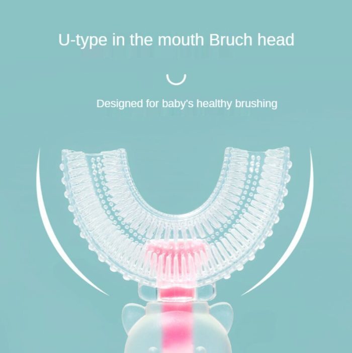 מברשת שיניים לילדים בצורת U לכיסוי כל חלל הפה