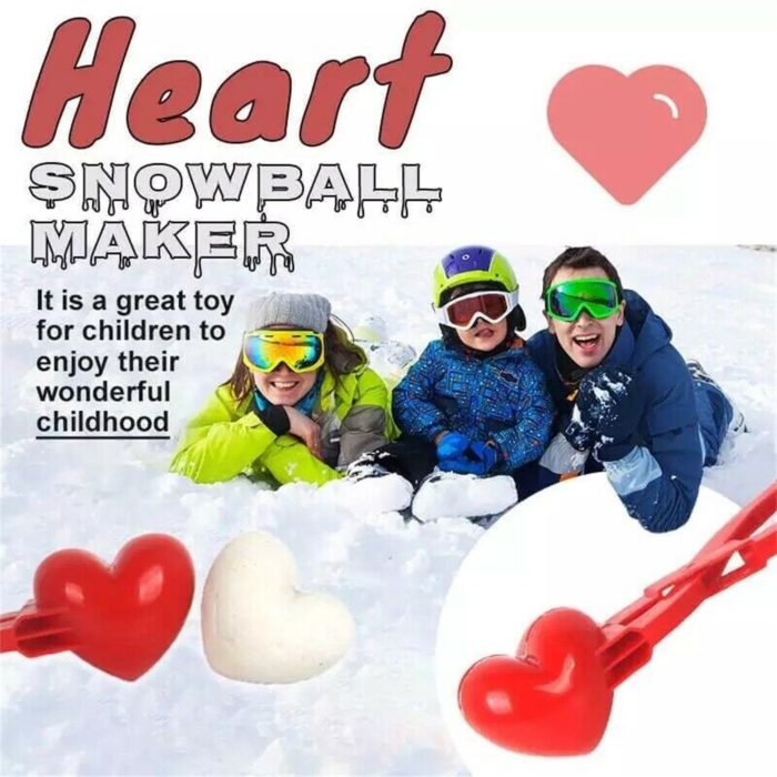 מכין כדורי שלג בצורת לב