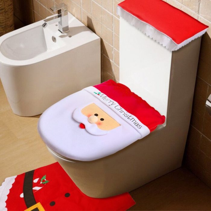 כיסוי מלא לשירותים בעיצוב סנטה קלאוס