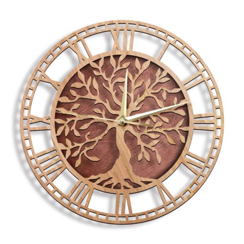 שעון קיר בעיצוב עץ החיים
