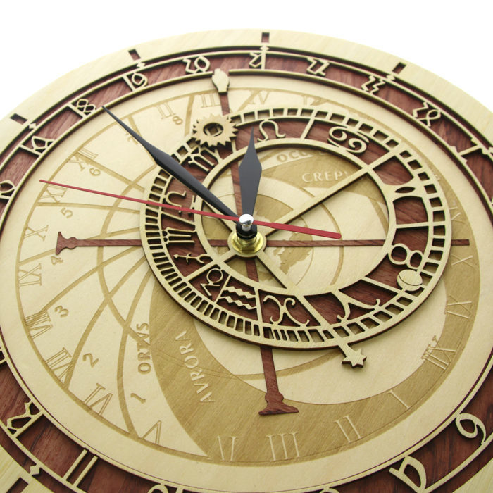 שעון קיר בעיצוב השעון האסטרונומי של פראג