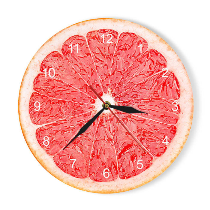 שעון קיר מעוצב בצורת פרוסת פרי