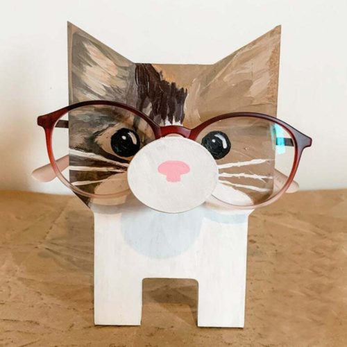 מחזיק משקפיים מעוצב בצורת כלב או חתול