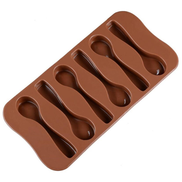 תבנית סיליקון להכנת כפיות משוקולד לקינוחים
