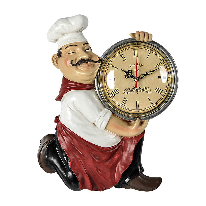 שעון קיר בעיצוב שף למטבח