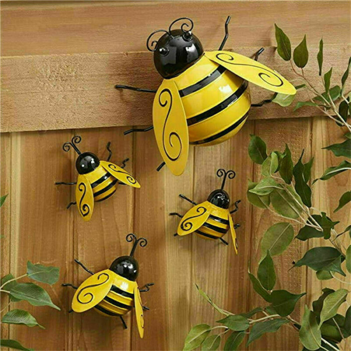קישוטים לקיר בעיצוב דבורים (4 יח')