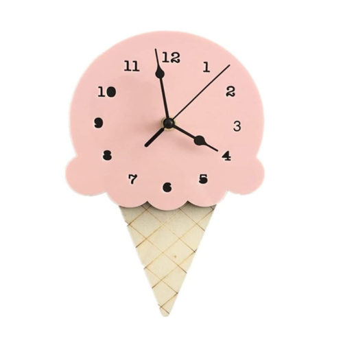 שעון קיר בעיצוב גביע גלידה