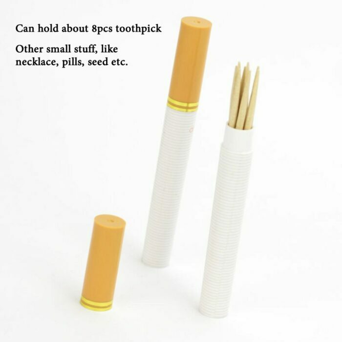 אחסון כיס לקיסמי שיניים בצורת סיגריה (2 יחידות)