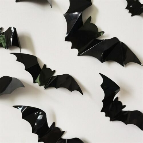 16 מדבקות תלת מימד לקיר בעיצוב עטלפים