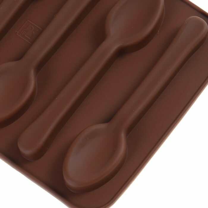 תבנית סיליקון להכנת כפיות שוקולד