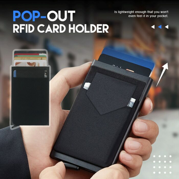 ארנק סליידר לכרטיסים עם חסימת RFID למניעת גניבות אשראי