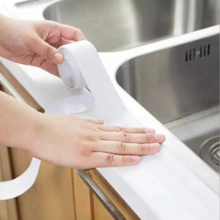 רצועת PVC לאיטום מרווחים במקלחת, שירותים, מטבח, ועוד