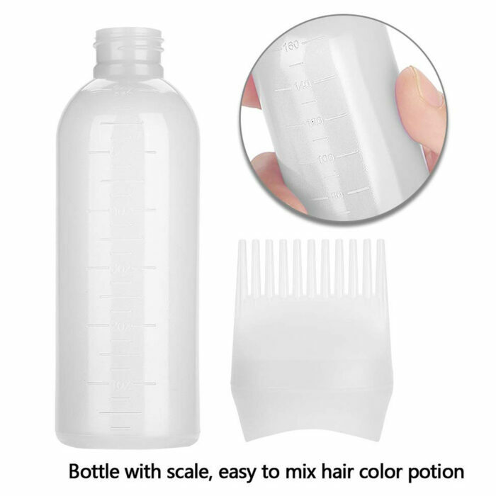 בקבוק מסרק למריחת צבע ושמן לשיער באופן מדויק ואחיד