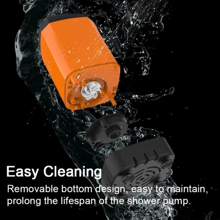 מקלחת קמפינג ניידת שואבת מים עם צג דיגיטלי וראש מקלחת עוצמתי